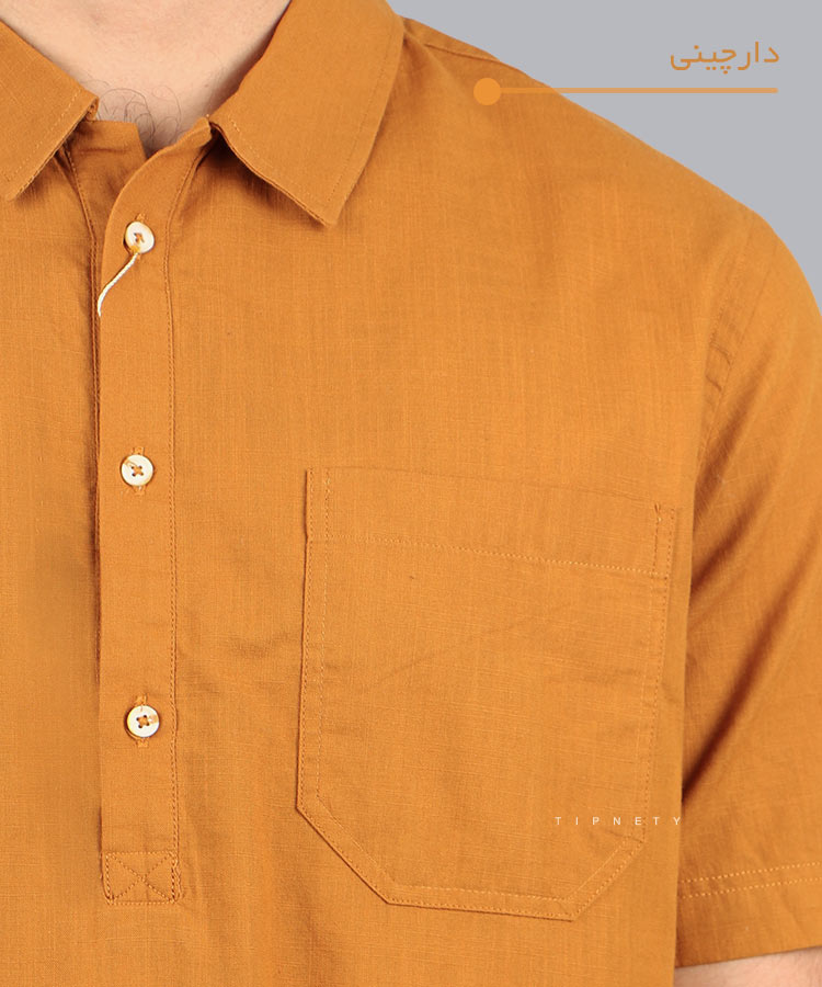                                                                 زیتونی سفید دارچینی پیراهن لش 5147  - تصویر 5