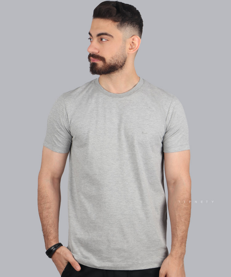 تیشرت ساده ملانژ مردانه برند تیپ نتی 9116