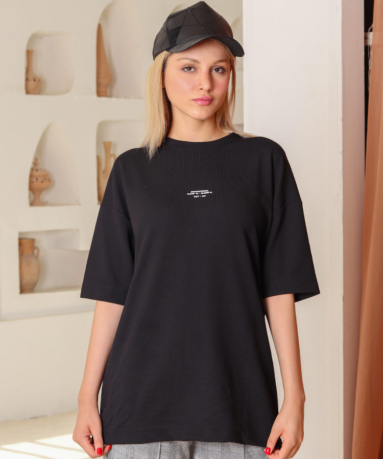 تیشرت لش سفید و مشکی برند مراکش 1674