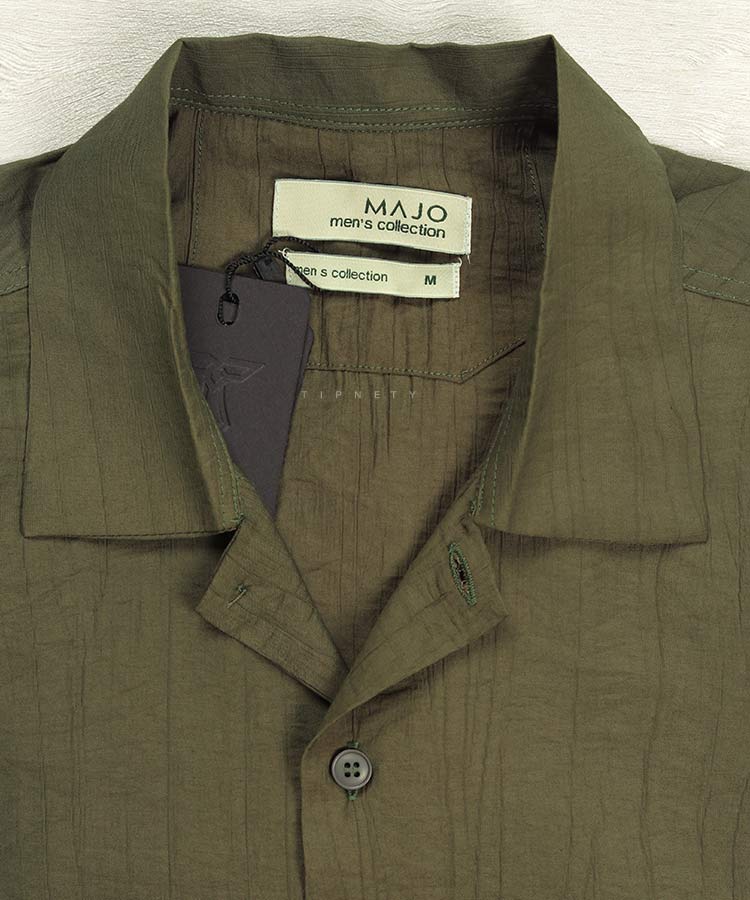                                     سبز کرم شکلاتی شیری مشکی پیراهن آستین کوتاه فیت 4331  - تصویر 4