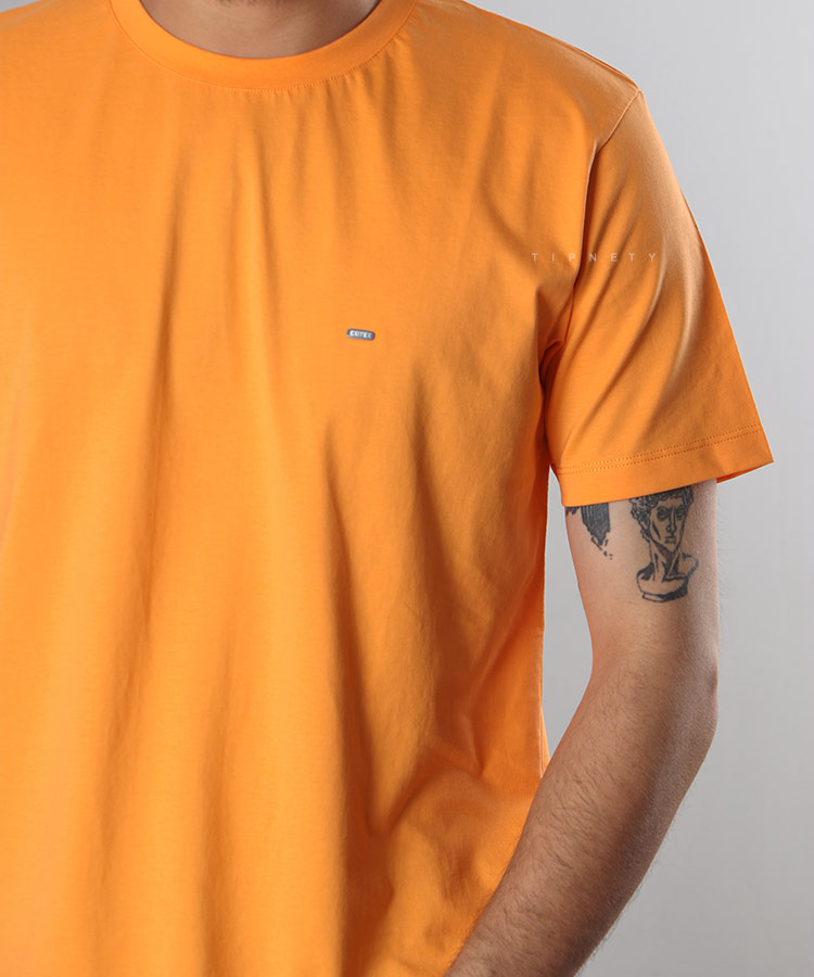 تیشرت ساده نارنجی مردانه 9114