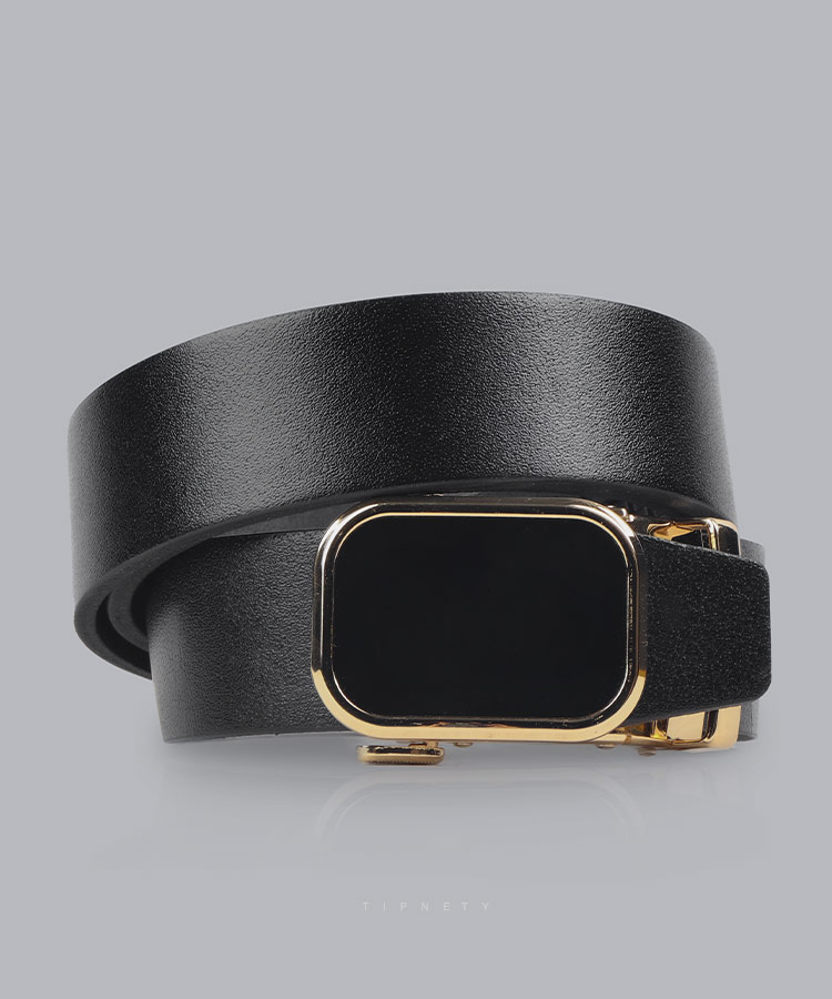 کمربند ریلی مردانه مشکی و ساده 3247