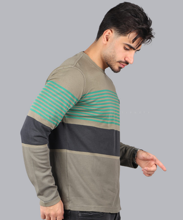                                                                                                                                             سفید کرم آبی سبز پاییزه تیشرت 0903  - تصویر 4