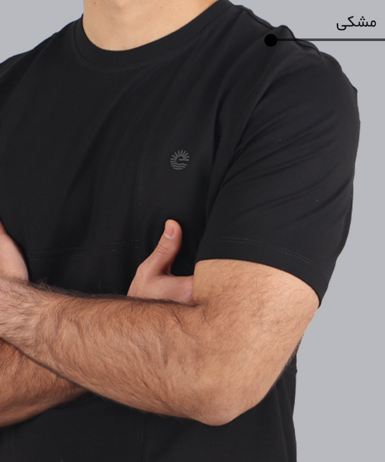                                                                                                     کرم مشکی سفید طوسی تیشرت لش 1271  - تصویر 6