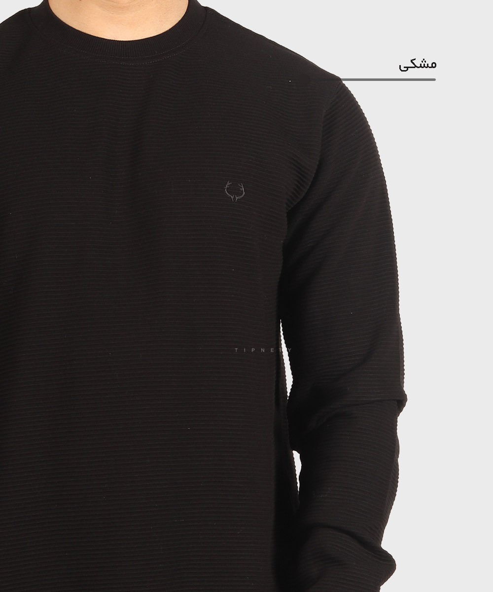         طوسی سورمه ای مشکی پاییزه تیشرت 6046  - تصویر 4