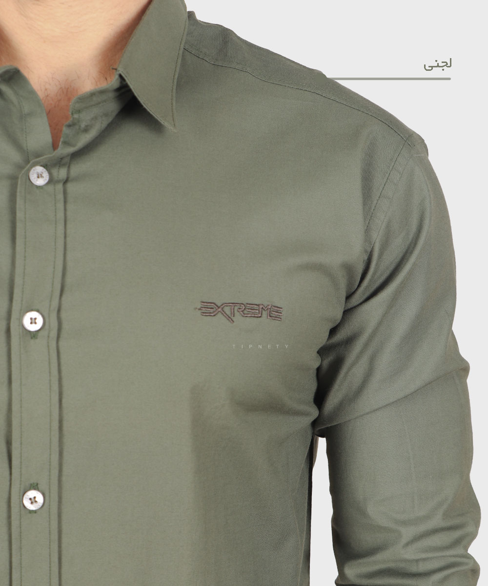                                                         طوسی تیره سورمه ای آبی روشن طوسی روشن سفید لجنی پیراهن آستین بلند فیت 0671  - تصویر 7