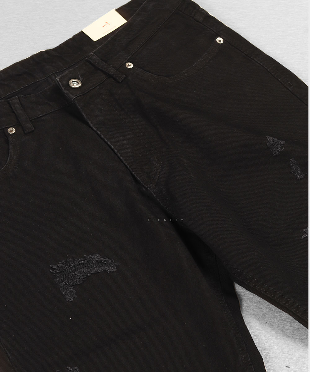 مشکی شلوار جین مام فیت 0360  - تصویر 5