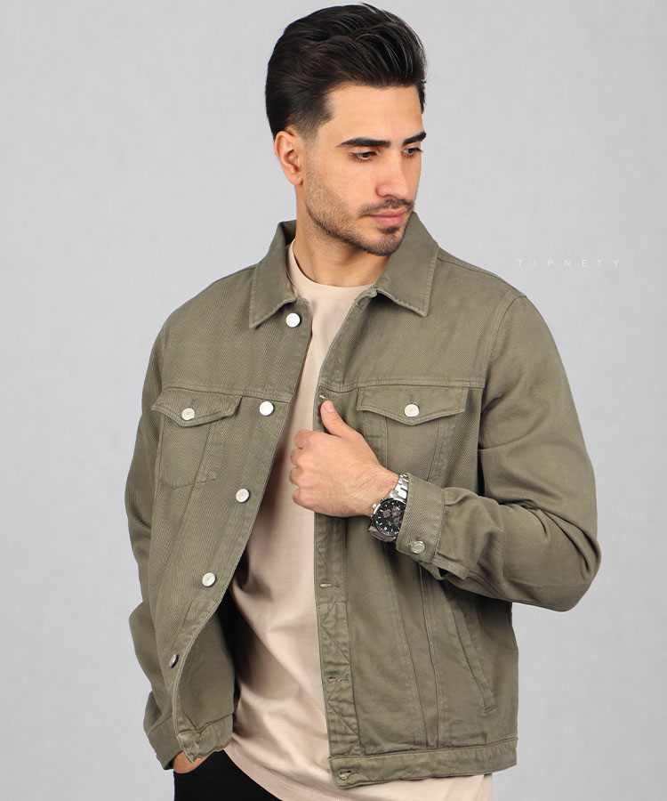                                                                                                                                                                                                                                                                                                                                                                                                                                                                                                           فرمی استخوانی زیتونی مشکی کرم قهوه ای آجری   زمستانه کت کتان 5229  - تصویر 6