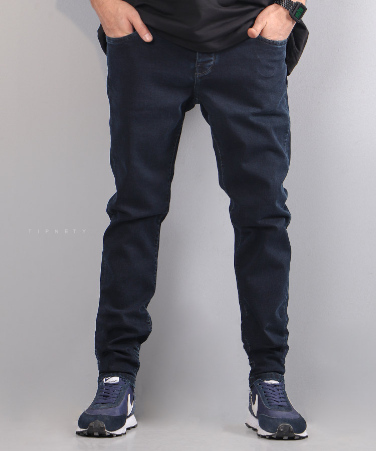 شلوار جین اسکینی مردانه سورمه ای 3678