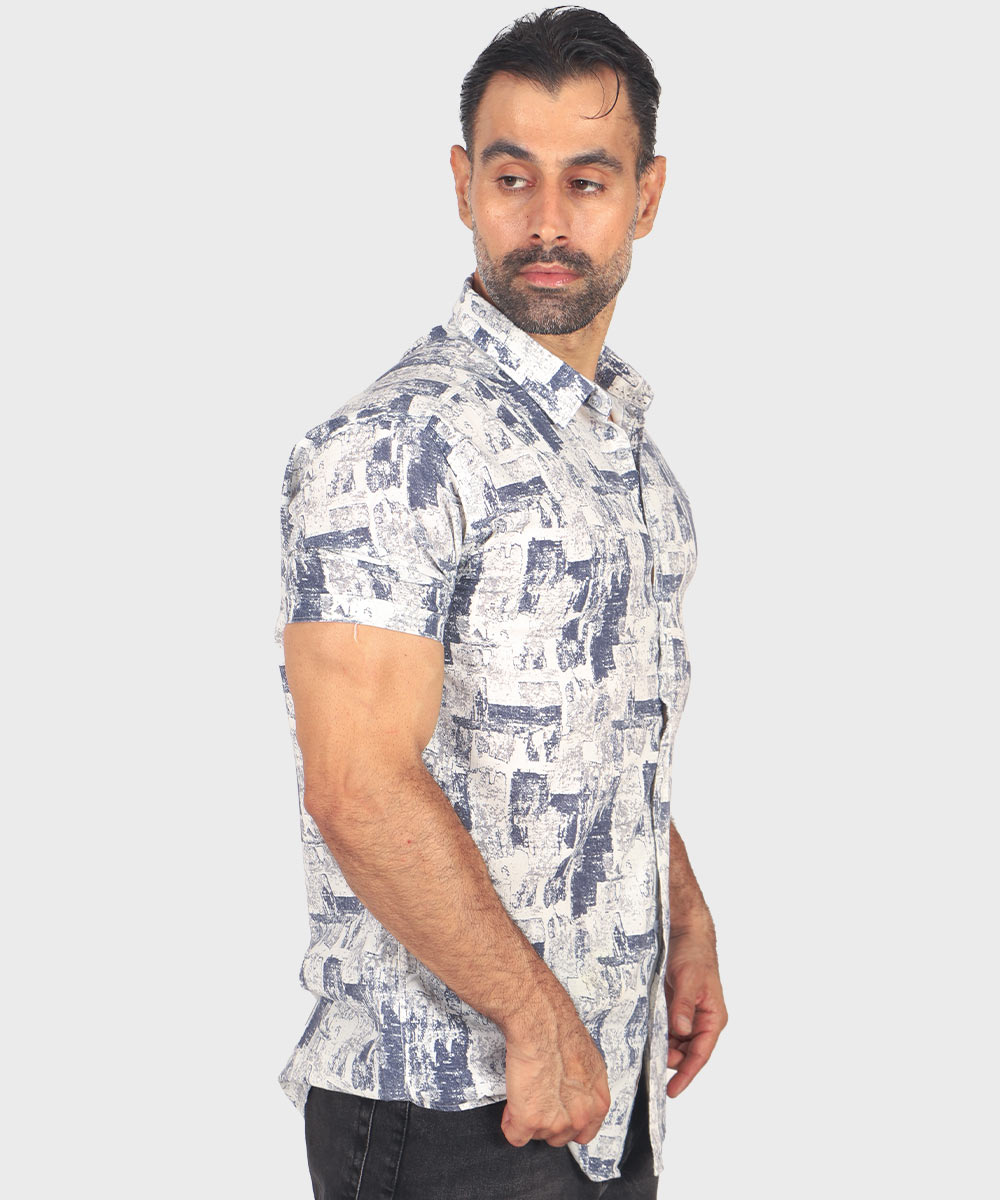                 سورمه ای پیراهن آستین کوتاه فیت 0950  - تصویر 5