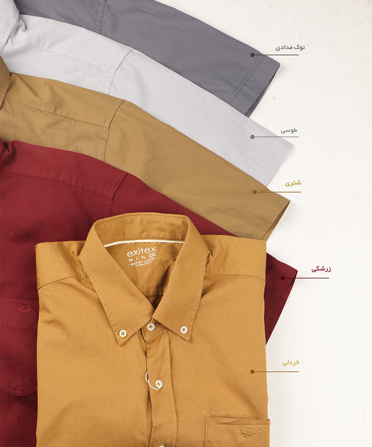                                                                                                                                                                                                         کله غازی خاکی سبز خردلی نوک مدادی یشمی شتری طوسی زرشکی پیراهن آستین کوتاه کلاسیک 1026  - تصویر 5