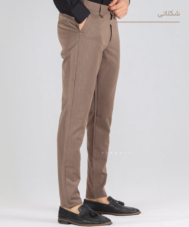                                                 طوسی شکلاتی سبز مشکی شلوار پارچه ای فیت 0880  - تصویر 6