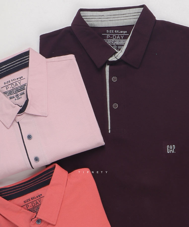 تیشرت یقه دار سایز بزرگ مردانه 5332