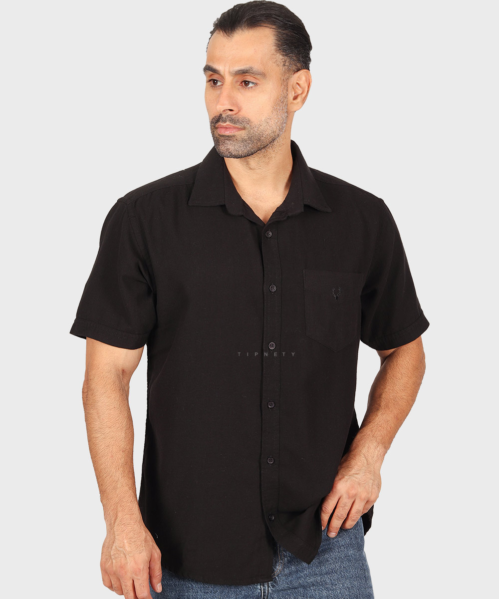         مشکی پیراهن آستین کوتاه کلاسیک 0101  - تصویر 7