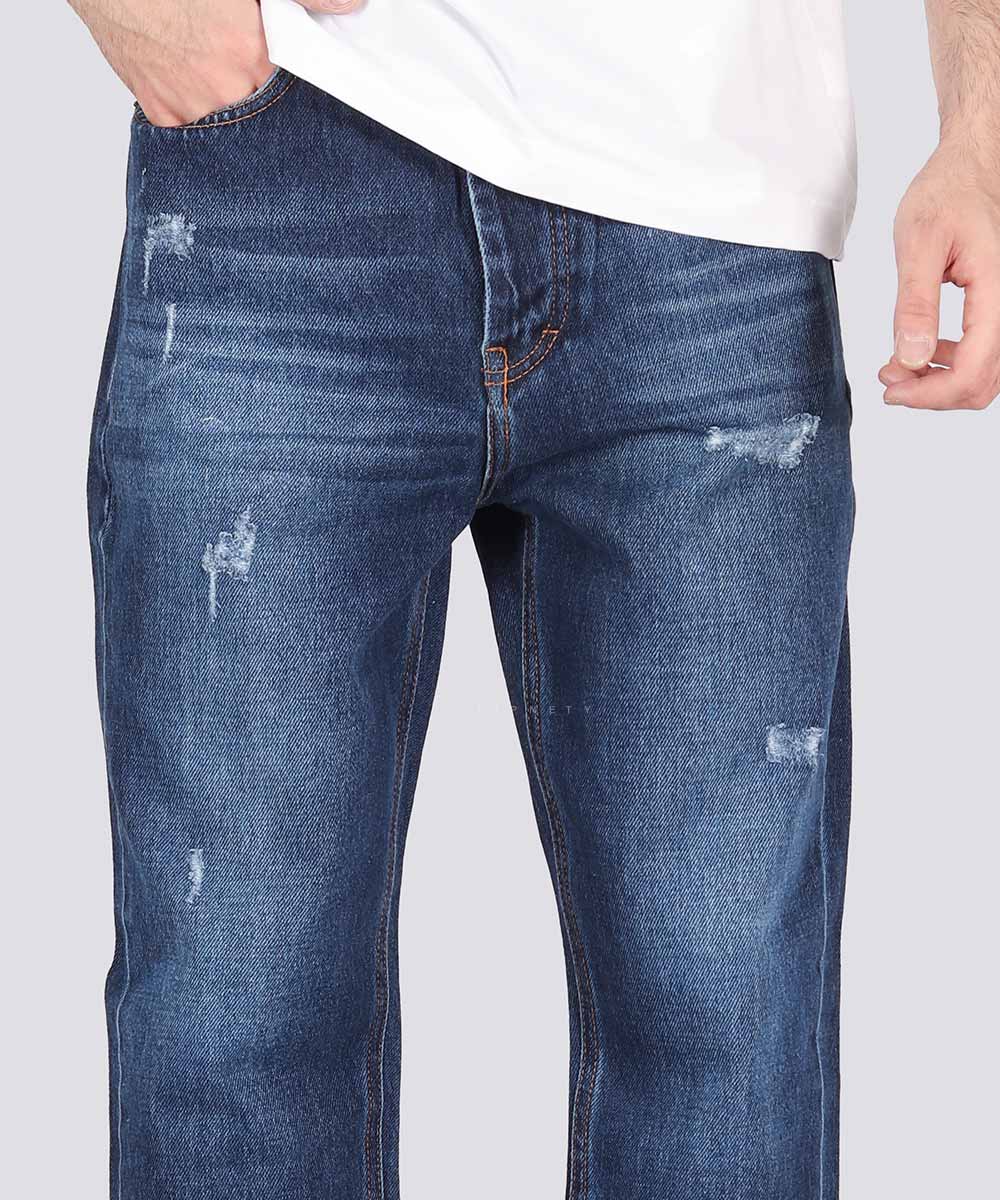     سورمه ای شلوار جین مام فیت 0262  - تصویر 3