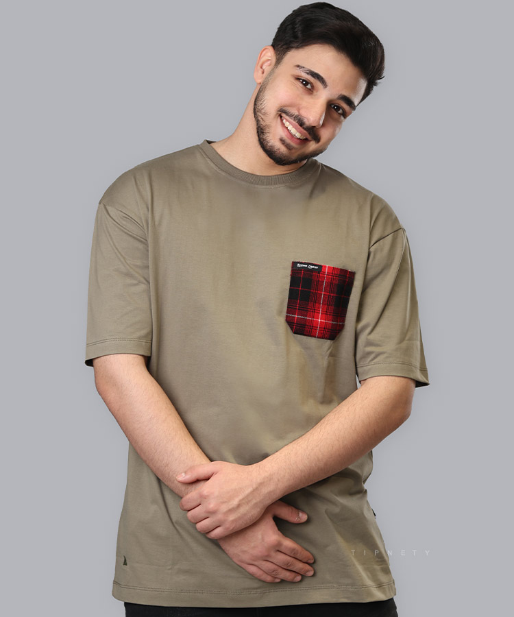 تیشرت لش جیب دار مردانه 1540