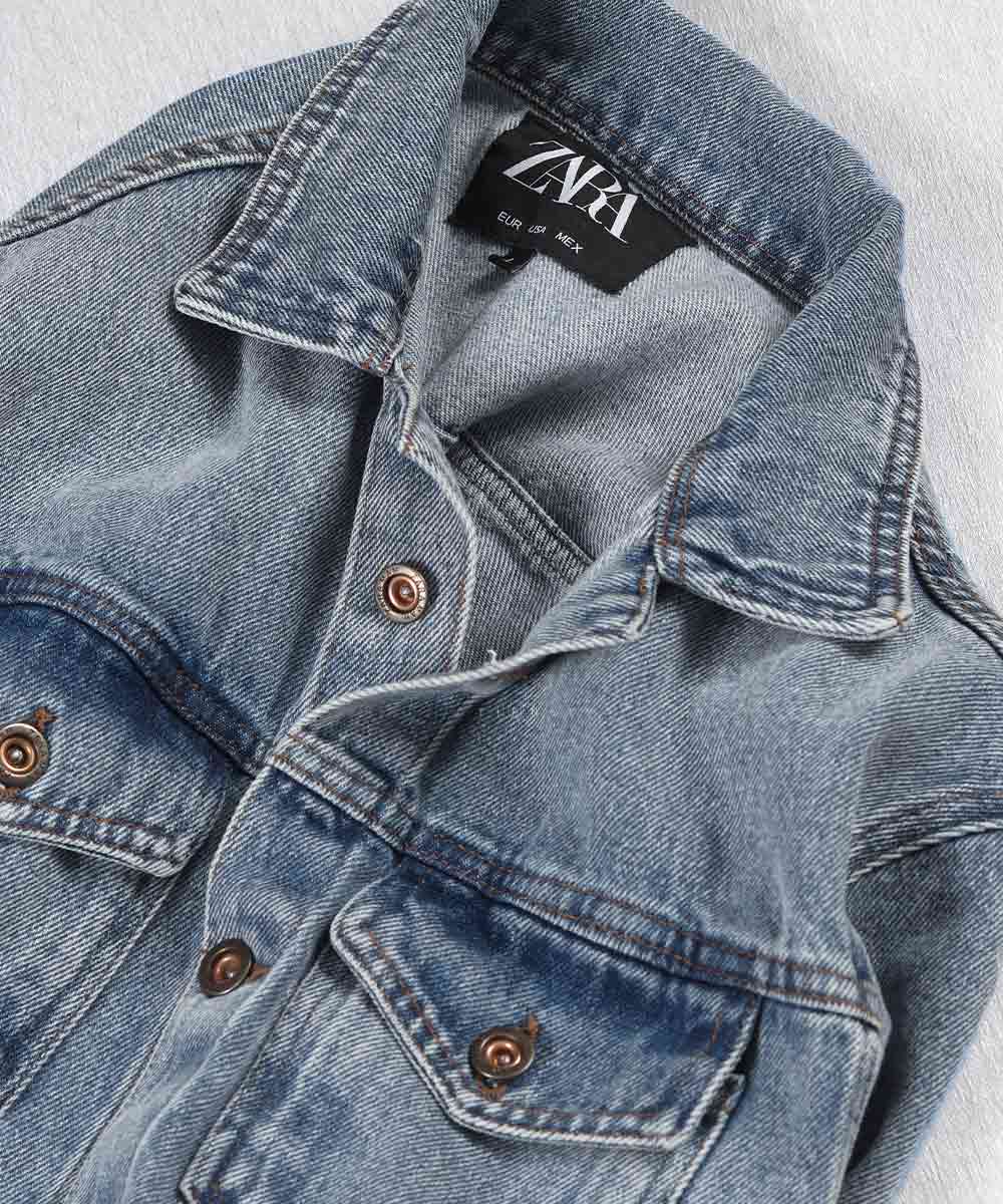 کت جین آبی روشن ساده 0205