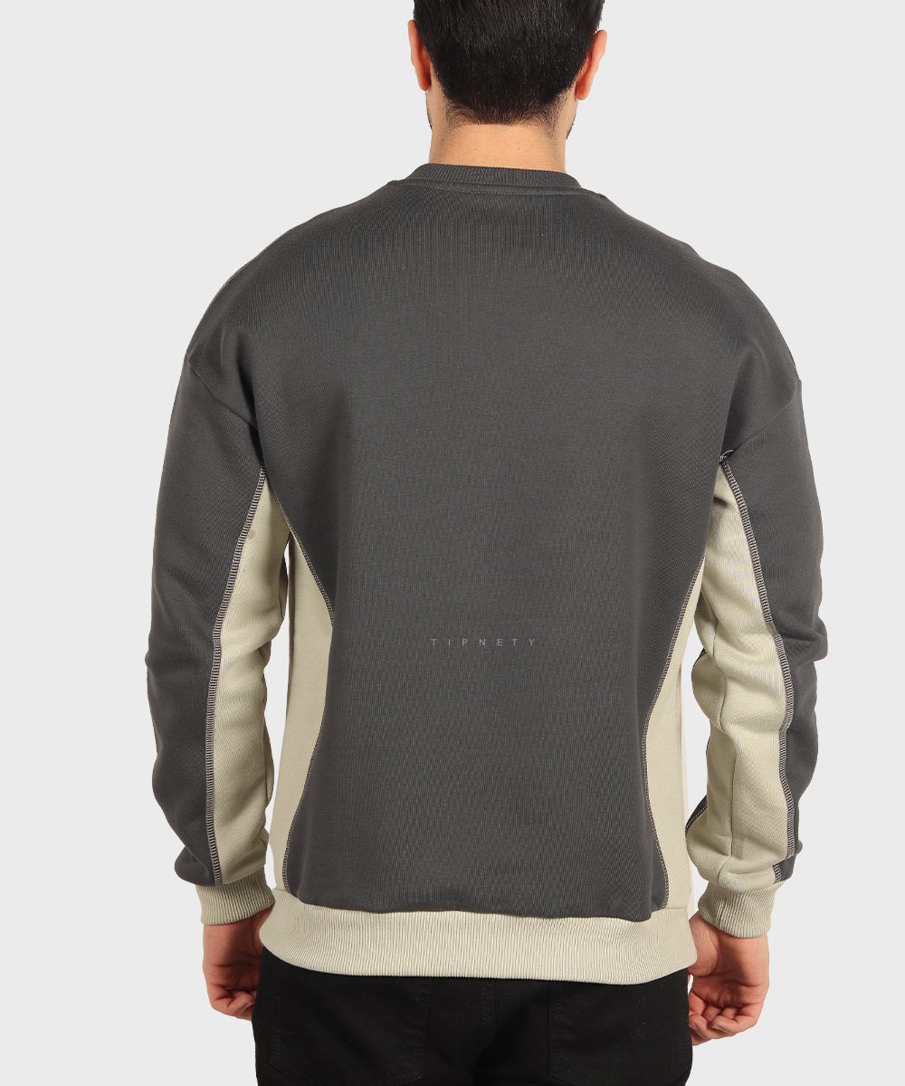       طوسی تیره مشکی پاییزه پلیور 1776  - تصویر 5