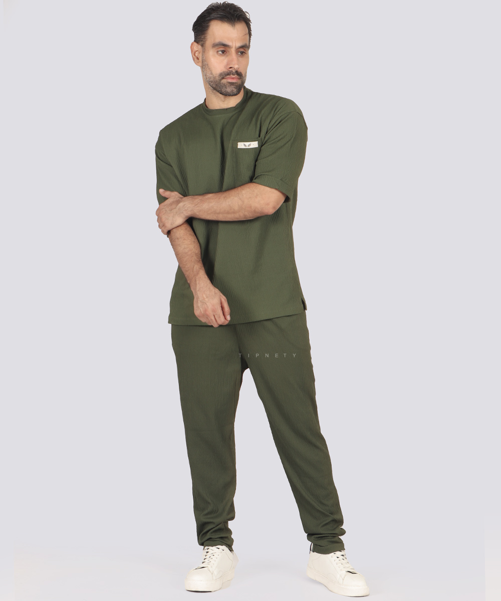     سورمه ای کرم لجنی یشمی راحتی ست 2045  - تصویر 14