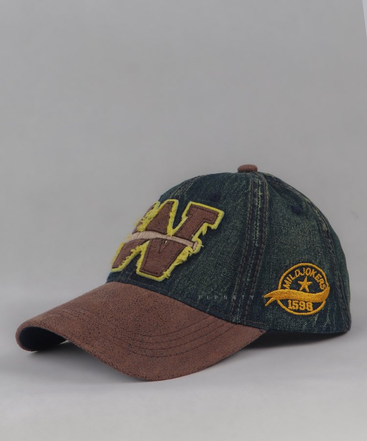 کلاه کپ جین مردانه طرح W کد 6254