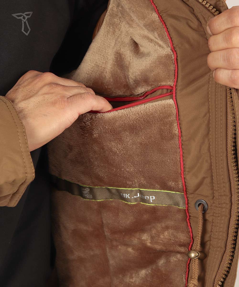                 لجنی شتری مشکی زمستانه کاپشن 1922  - تصویر 13