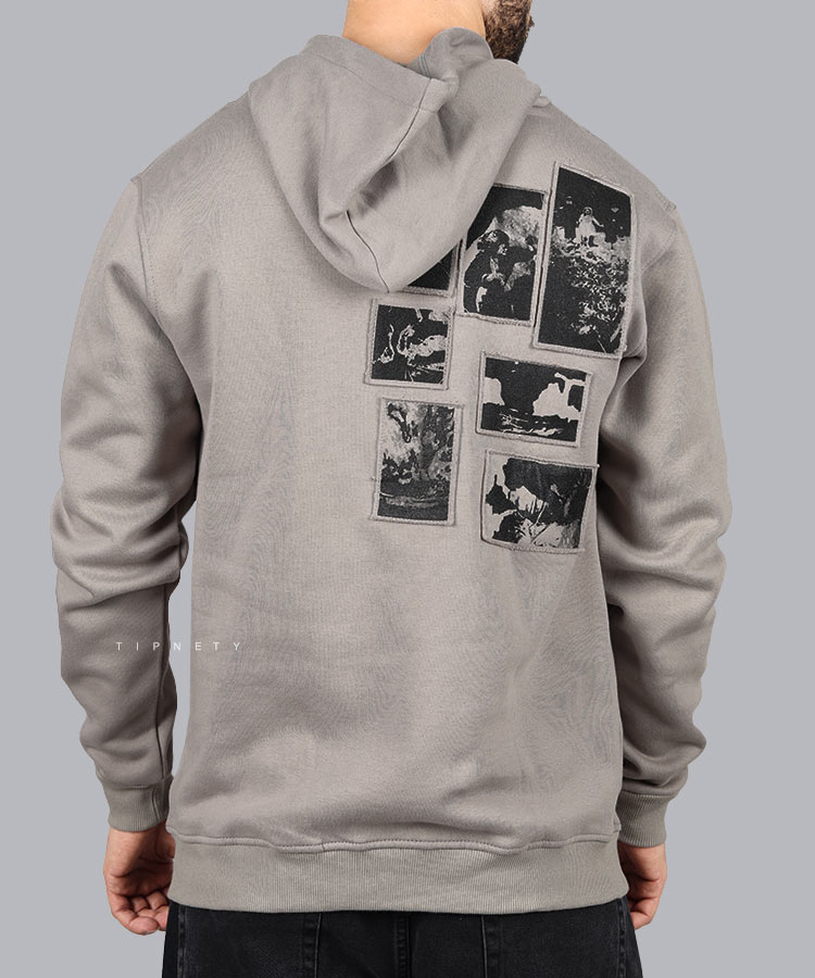                                                                                         شیری طوسی مشکی پاییزه هودی 1254  - تصویر 9