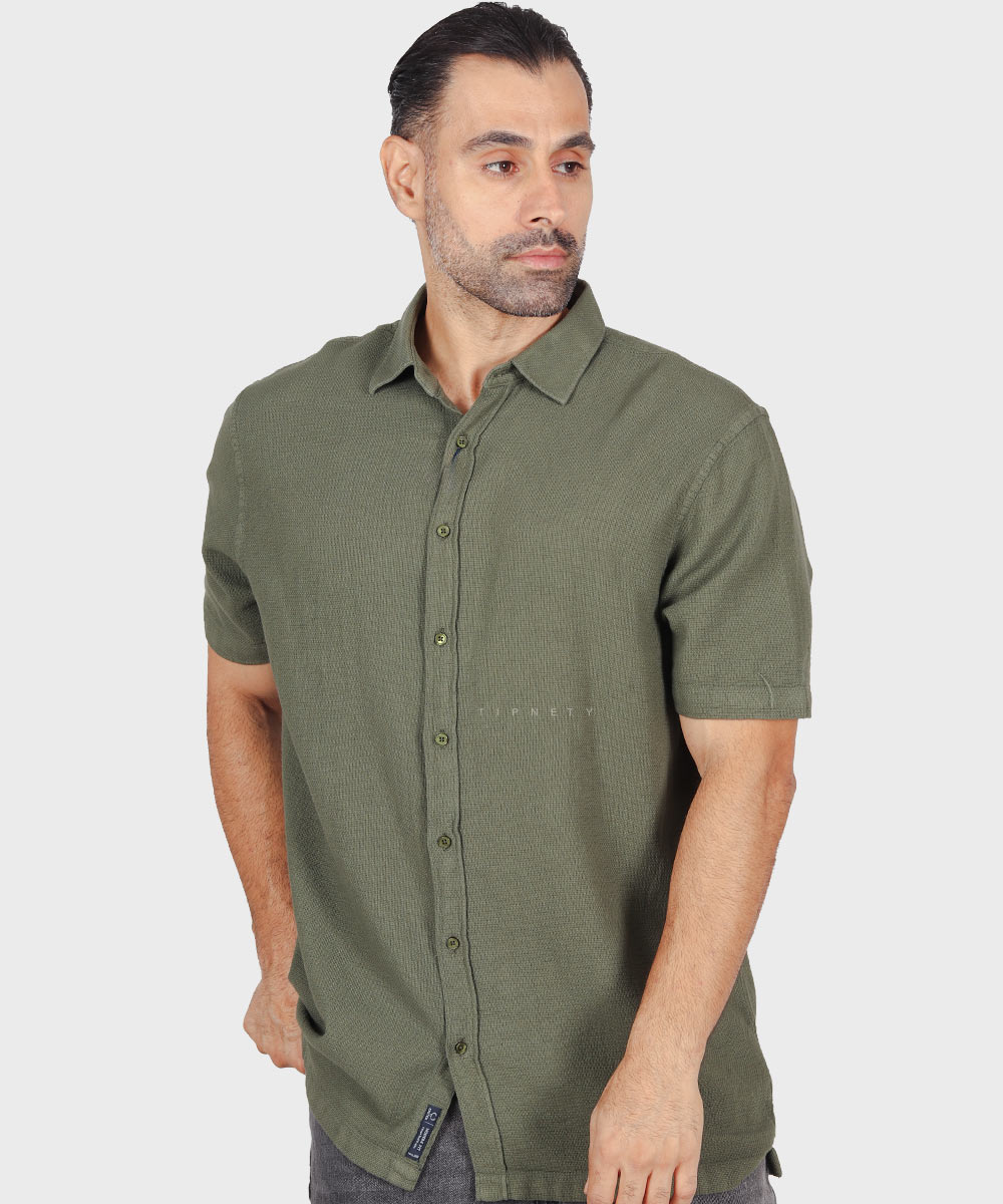                                     سفید آبی روشن لجنی مشکی کرم پیراهن آستین کوتاه فیت 5456  - تصویر 11