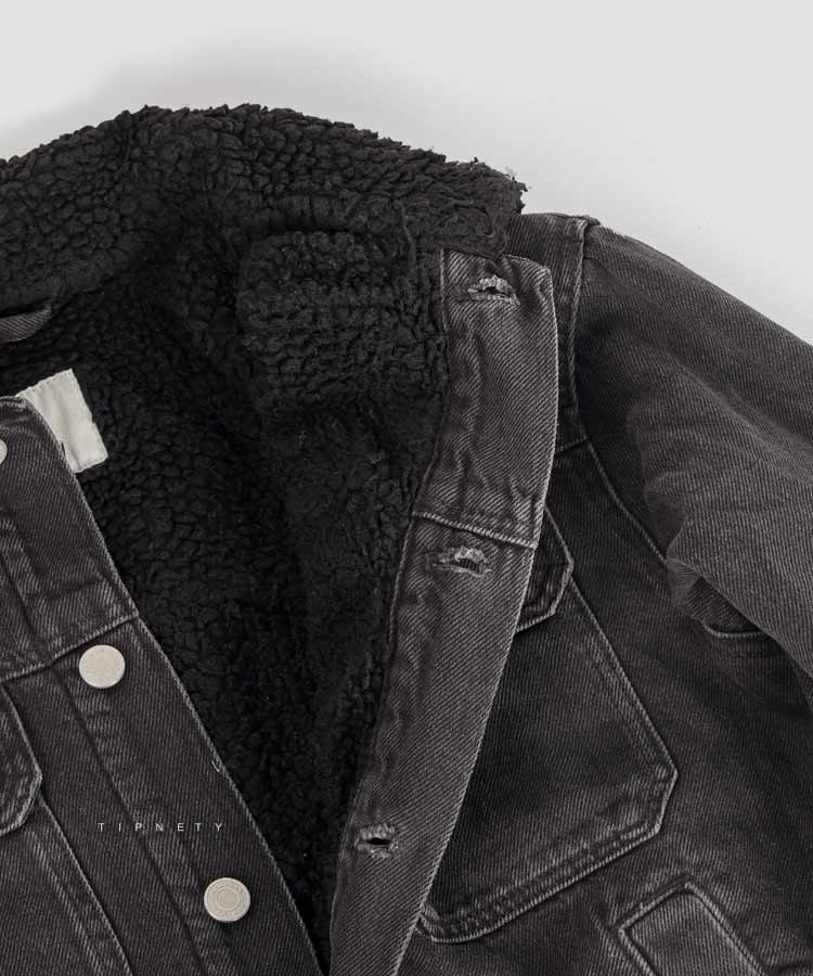                   ذغالی آبی زمستانه کت جین 6401  - تصویر 2