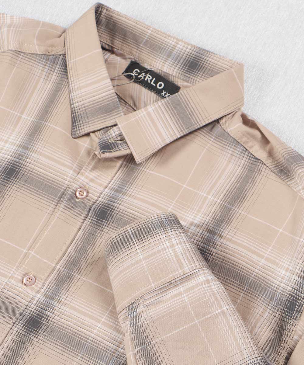                                                                                                                             سورمه ای طوسی تیره طوسی روشن سبز کرم پیراهن آستین بلند فیت 0324  - تصویر 11