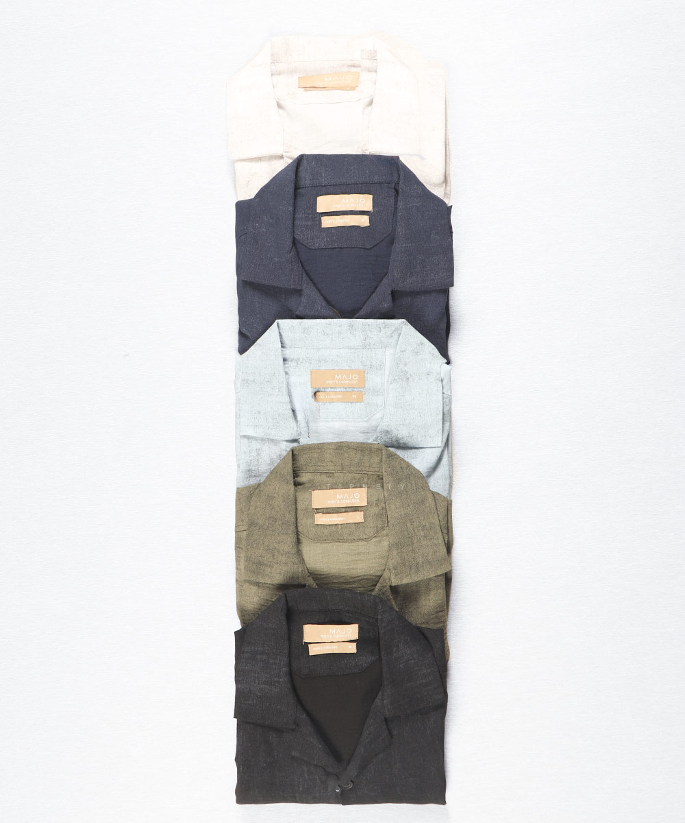 پیراهن لینن مردانه یقه انگلیسی 4410