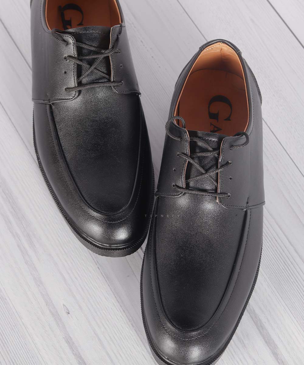 کفش چرم مجلسی مردانه مشکی 0503