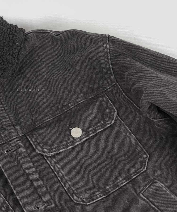                   ذغالی آبی زمستانه کت جین 6401  - تصویر 5