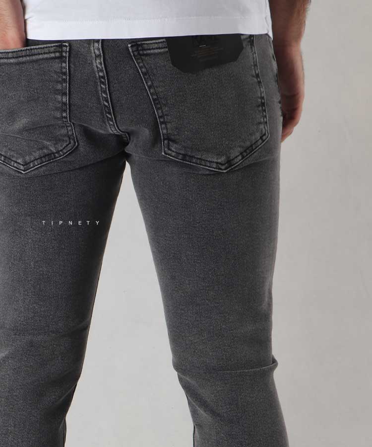 شلوار جین اسکینی مردانه طوسی 3744