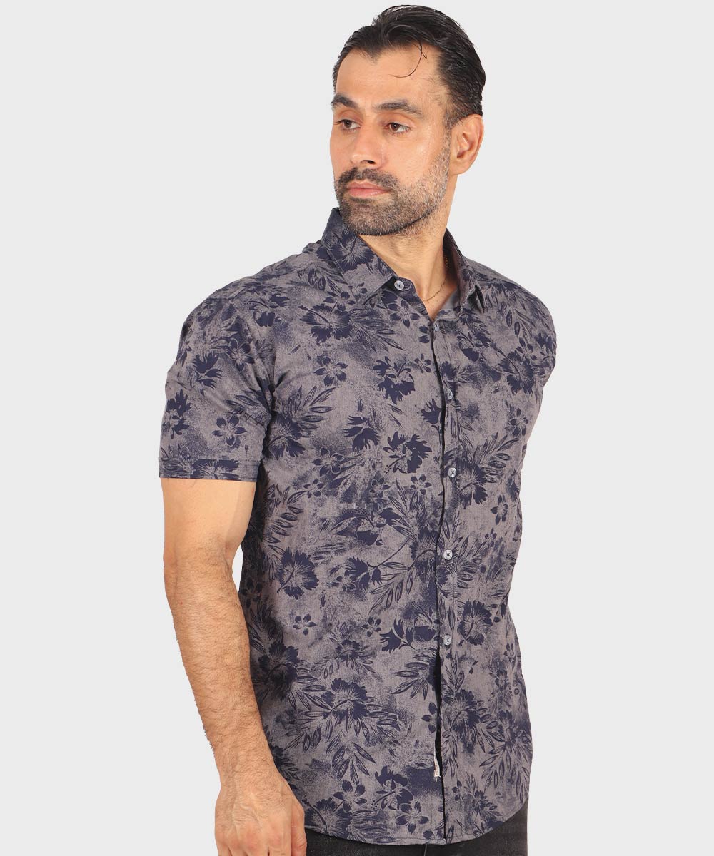             شکلاتی سورمه ای مشکی سبز دودی پیراهن آستین کوتاه فیت 0935  - تصویر 11