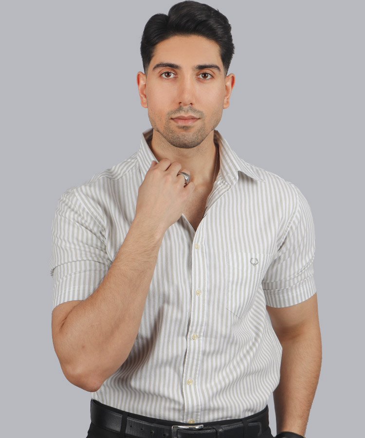پیراهن آستین کوتاه مردانه مجلسی 4354