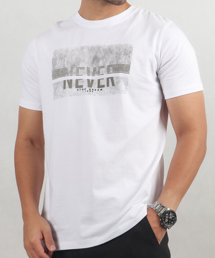                                                                                                                         مشکی نفتی سبز سفید طوسی   تیشرت چاپی 1615  - تصویر 6