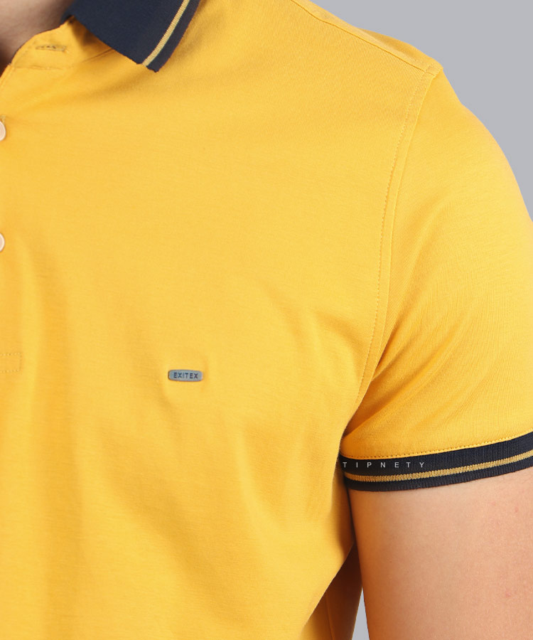         خردلی تیشرت یقه دار 8130  - تصویر 4