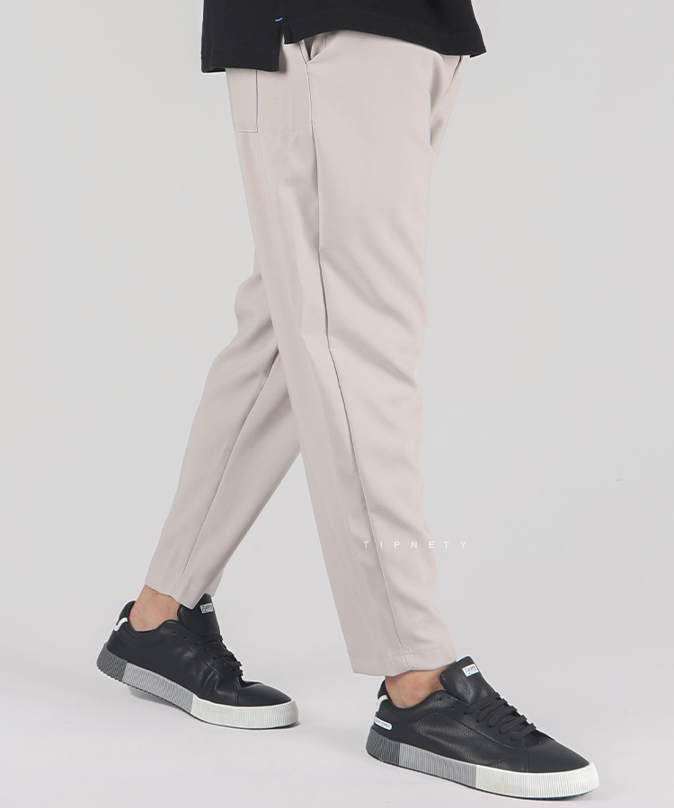                                 سفید                                                                                             طوسی روشن کرم مشکی شلوار پارچه ای لینن 1336  - تصویر 5