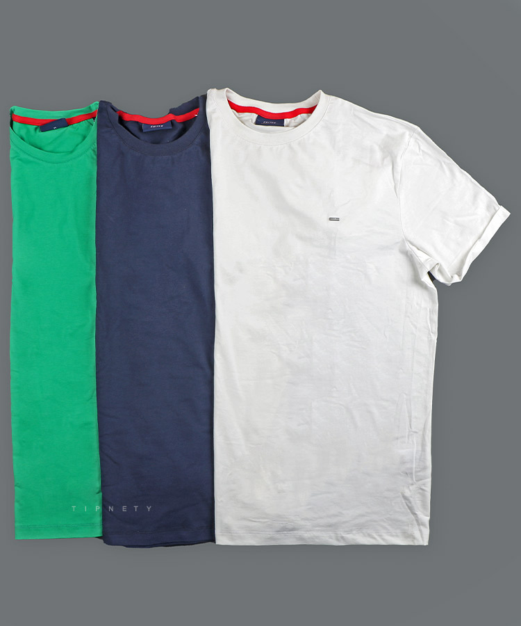                                                   سبز سورمه ای مشکی سفید تیشرت بیسیک 0473  - تصویر 3