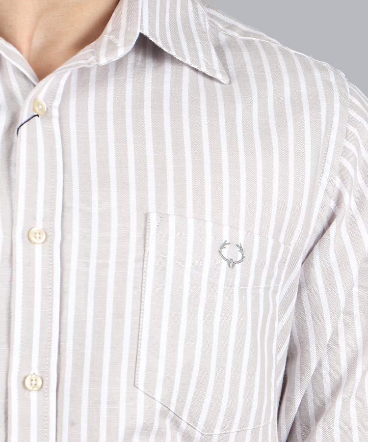                             طوسی روشن پیراهن آستین بلند کلاسیک 0986  - تصویر 3