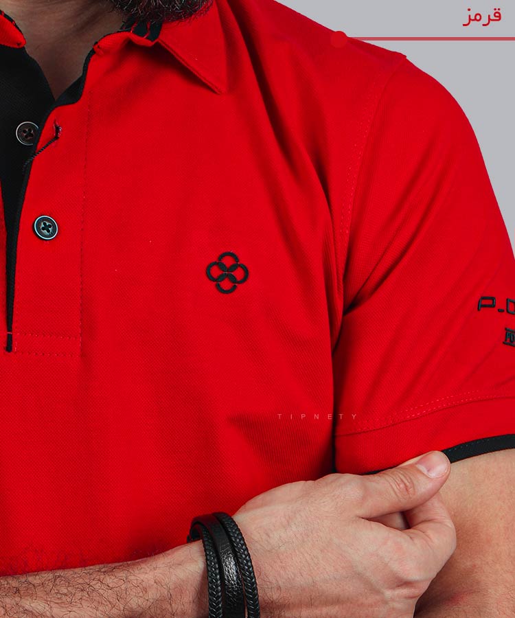                                             گلبهی سرخابی زرشکی بادمجانی قرمز صورتی کالباسی یاسی تیشرت یقه دار 6207  - تصویر 9