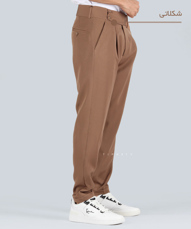                                                                                                                                                                                                                                                                                                                           سبز پسته ای شکلاتی استخوانی مشکی شلوار پارچه ای مام استایل 3937  - تصویر 3