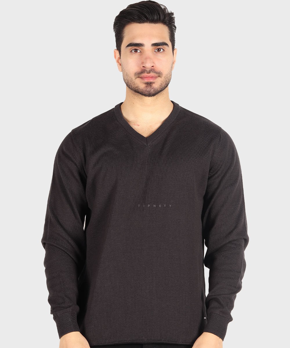           طوسی روشن لجنی نوک مدادی قهوه ای پاییزه پلیور 0116  - تصویر 3