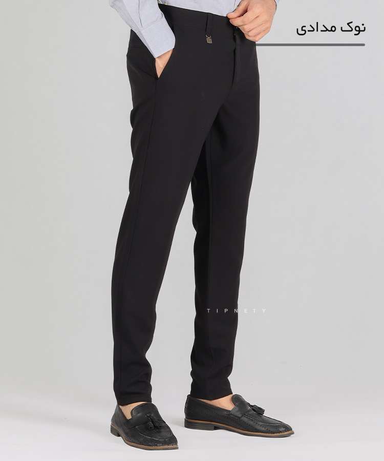                                                                                                           طوسی نوک مدادی سورمه ای مشکی سبز شلوار پارچه ای فیت 0680  - تصویر 6