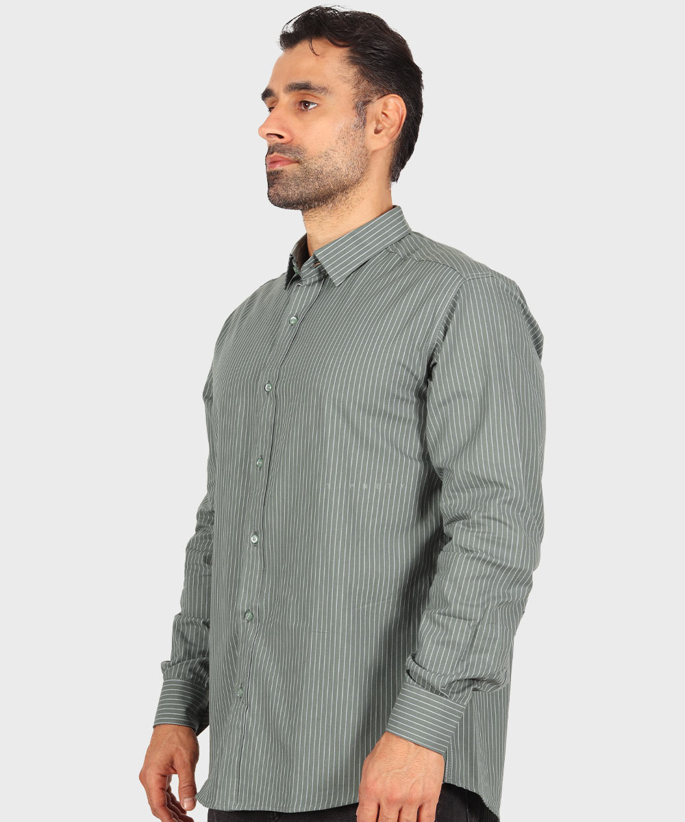           سبز طوسی روشن طوسی تیره سورمه ای پیراهن آستین بلند فیت 0377  - تصویر 5