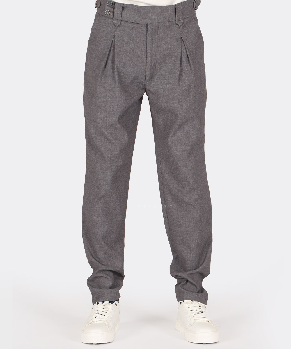                 نفتی طوسی مشکی کرم سورمه ای شلوار پارچه ای مام استایل 0925  - تصویر 4