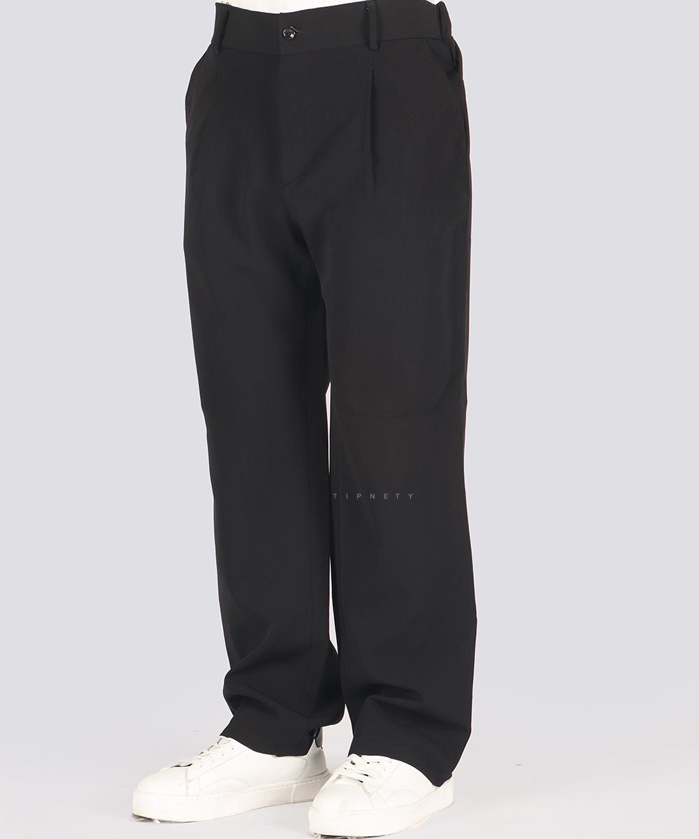                                                                 سورمه ای طوسی تیره مشکی کرم شکلاتی شلوار پارچه ای بگ استایل 0921  - تصویر 18