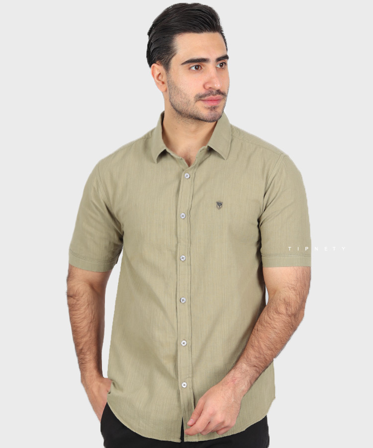                     لجنی زیتونی سبز آبی روشن آبی تیره سفید صدری سورمه ای خاکی پیراهن آستین کوتاه فیت 0876  - تصویر 7