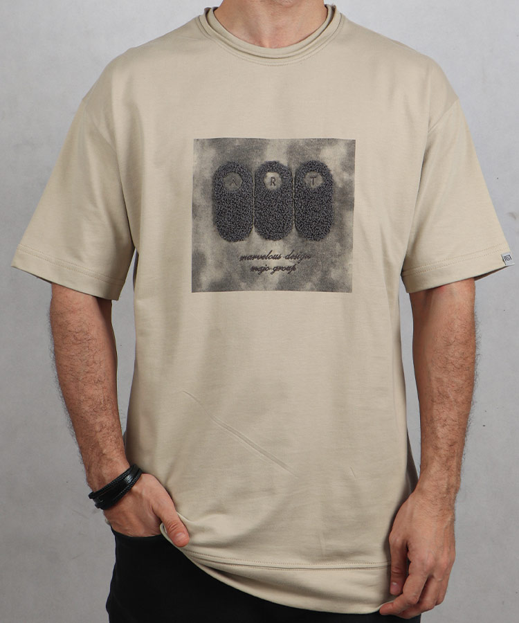 تیشرت لش طرح دار مردانه 2255