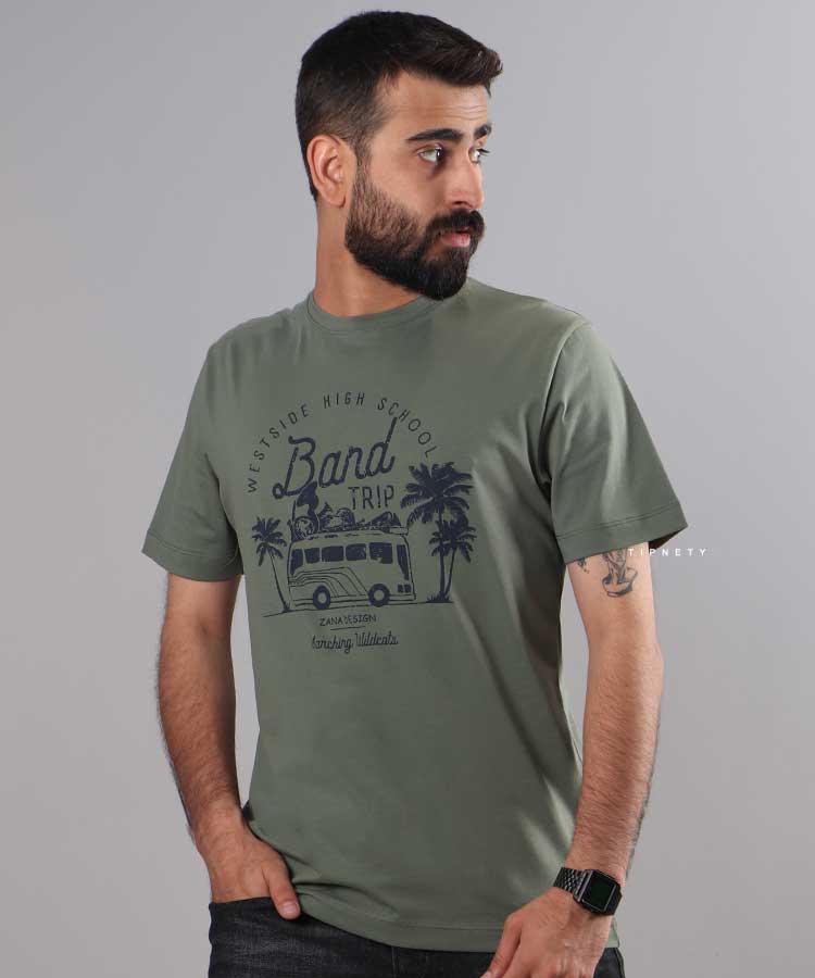 تیشرت طرح دار مردانه 1182